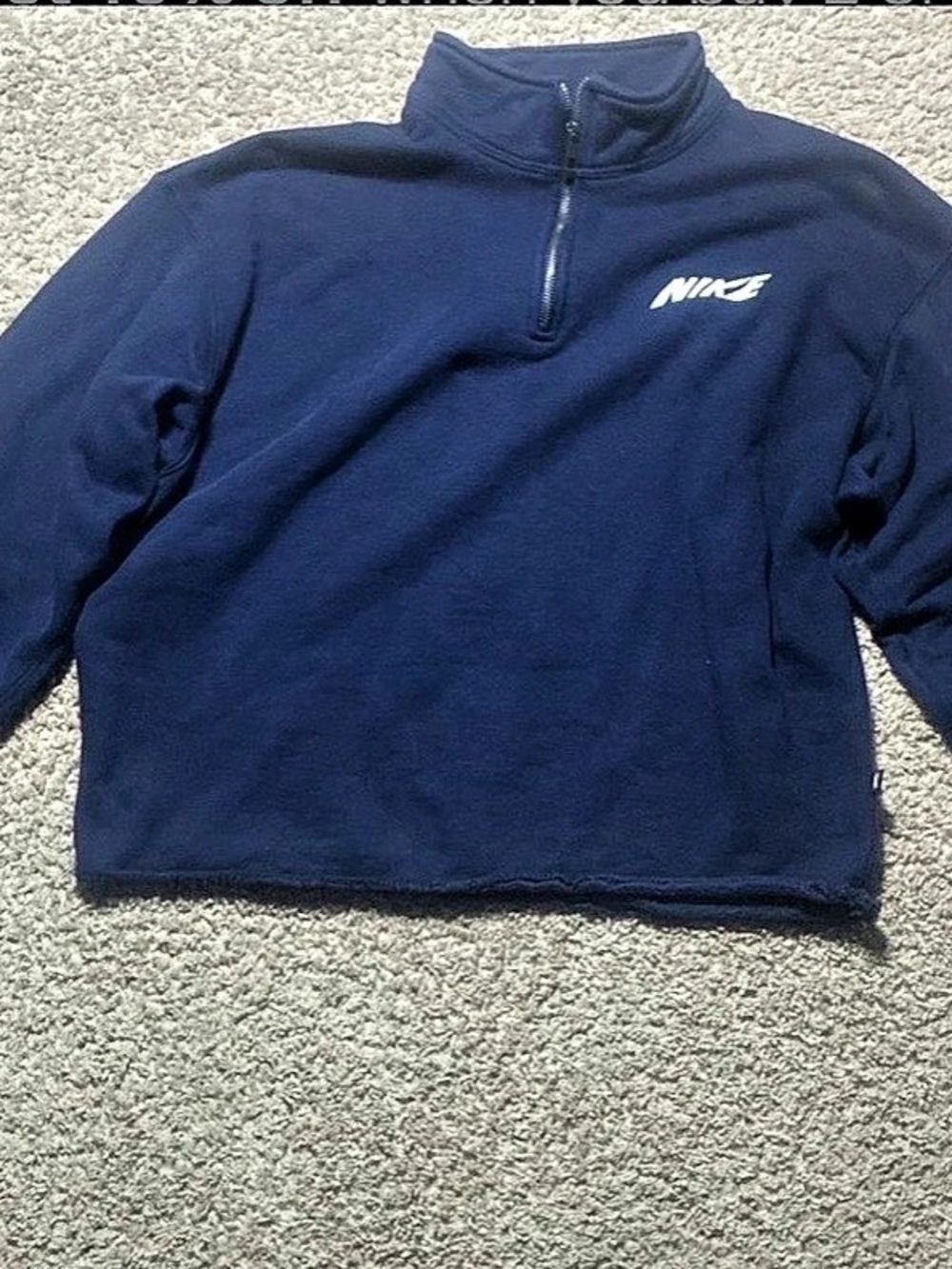Nike SB Quarter-Zip Fleece Sweatshirt Blue Small